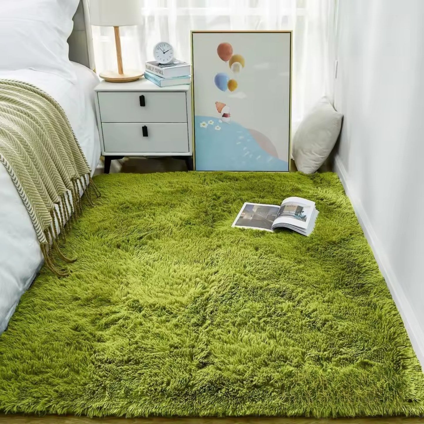 SoftNest – Tappeto Morbido da Camera in Stile Moderno Antiscivolo e Lavabile