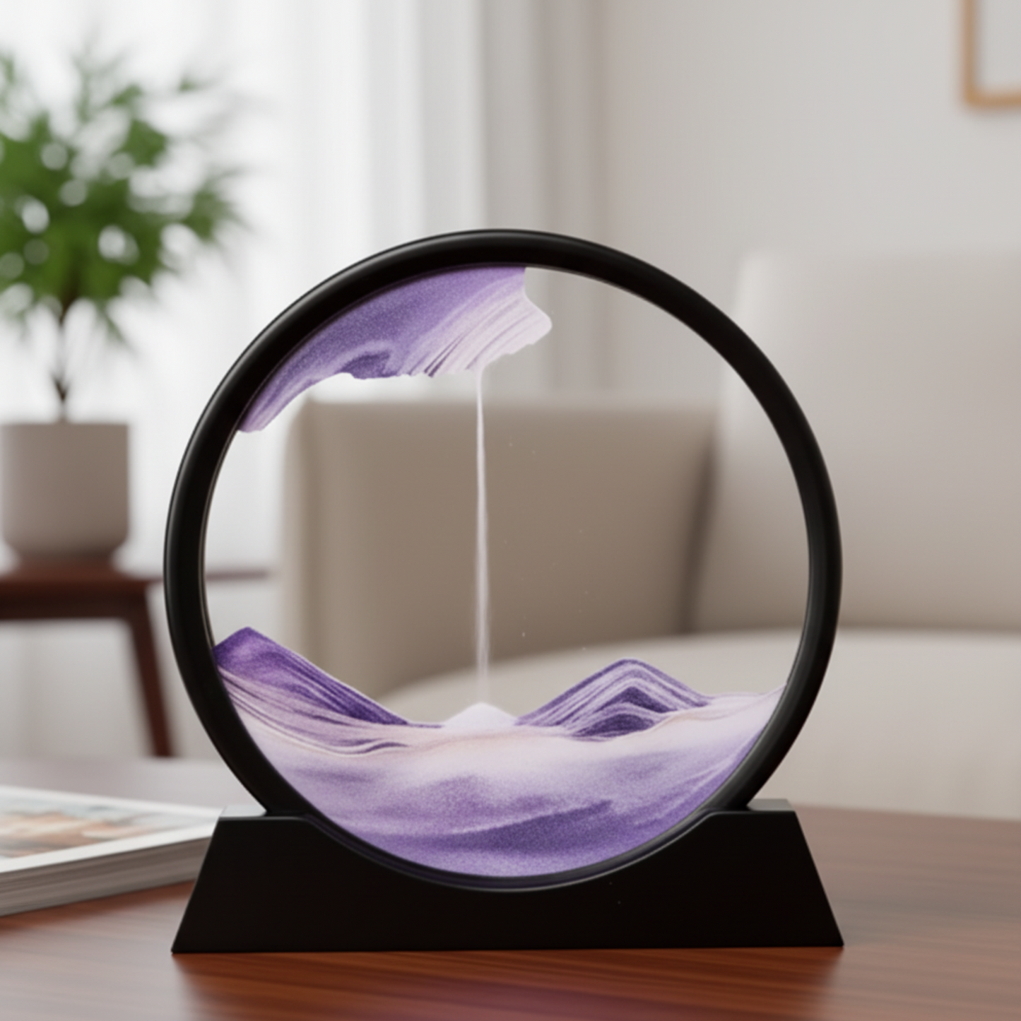 SandVista – Quadro di Sabbia Decorativo Rotante con Design Elegante e Stile Rilassante