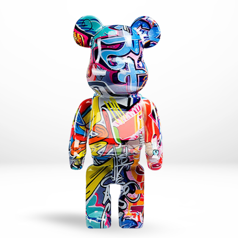 PopBear – Scultura Decorativa Moderna in Resina con Design Astratto per Arredo Interni