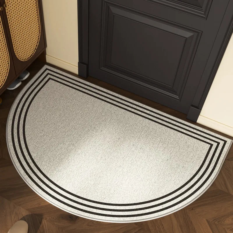 HomeMatt – Tappeto Moderno a Mezzaluna con Bordo Decorativo Antiscivolo