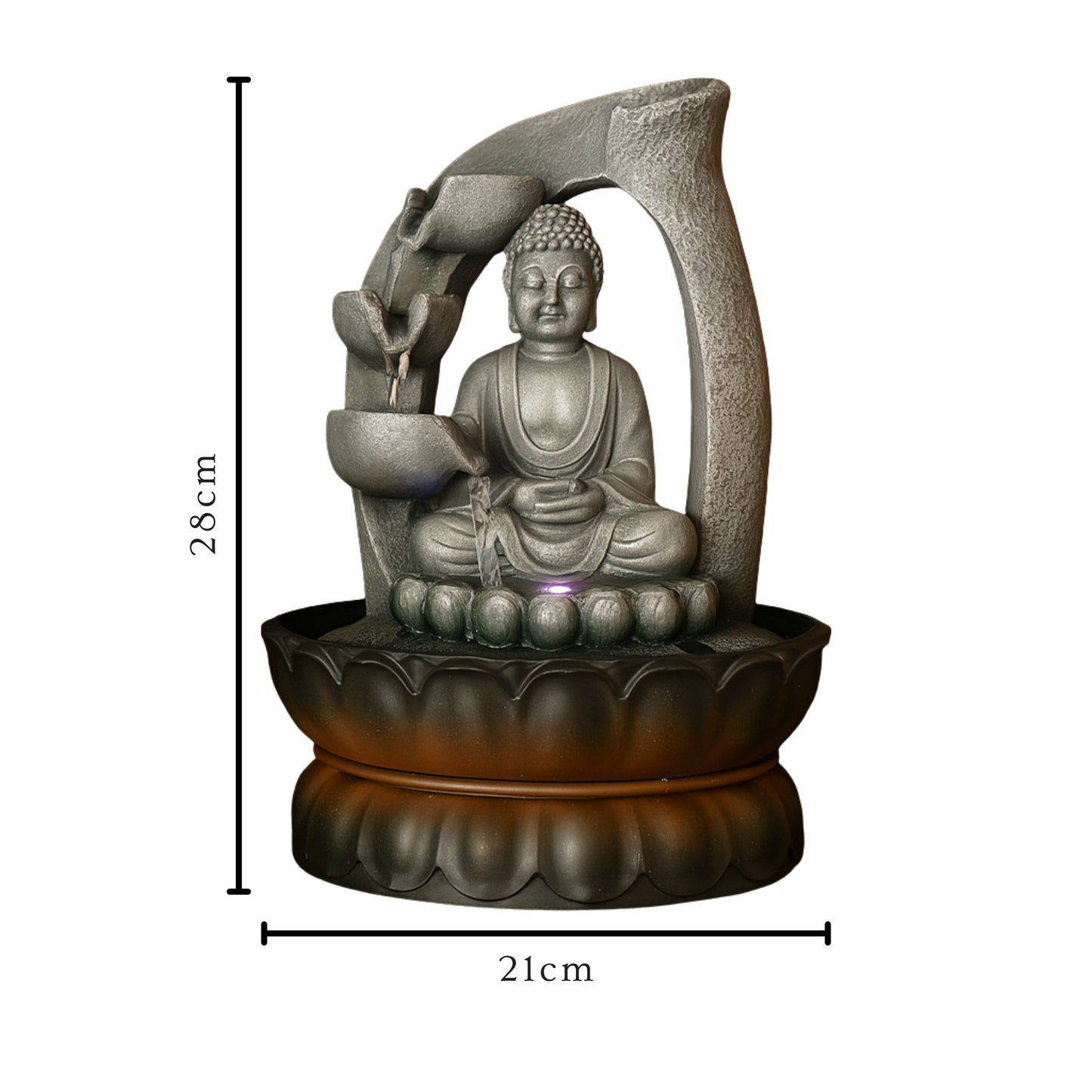 ZenAura – Fontana Decorativa da Interno con Statua di Buddha e Cascata d’Acqua Rilassante
