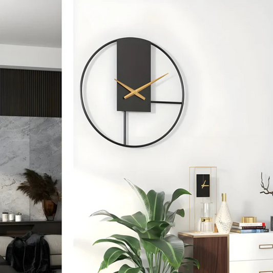 Orologio da parete AxisFlow, dettaglio del design geometrico