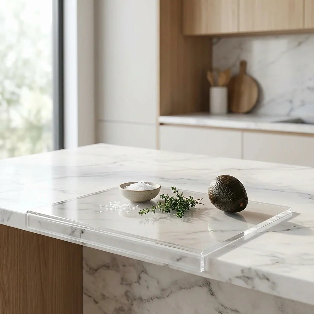 Tagliere Plexiglass Trasparente da Cucina – Tagliere Acrilico Extra Spesso