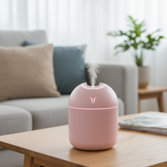 AquaBreeze – Umidificatore Portatile Silenzioso con Design Minimalista e Nebbia Rinfrescante