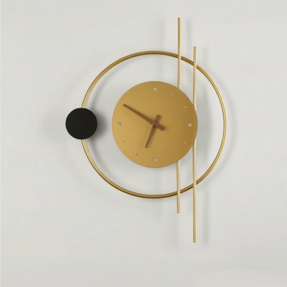 AurumLine – Orologio da Parete Moderno con Design Geometrico in Metallo Elegante