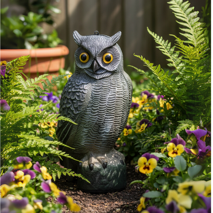OwlGuard – Statua di Gufo Decorativa Realistica per Giardino con Design Anti-Volatili e Stile Naturale