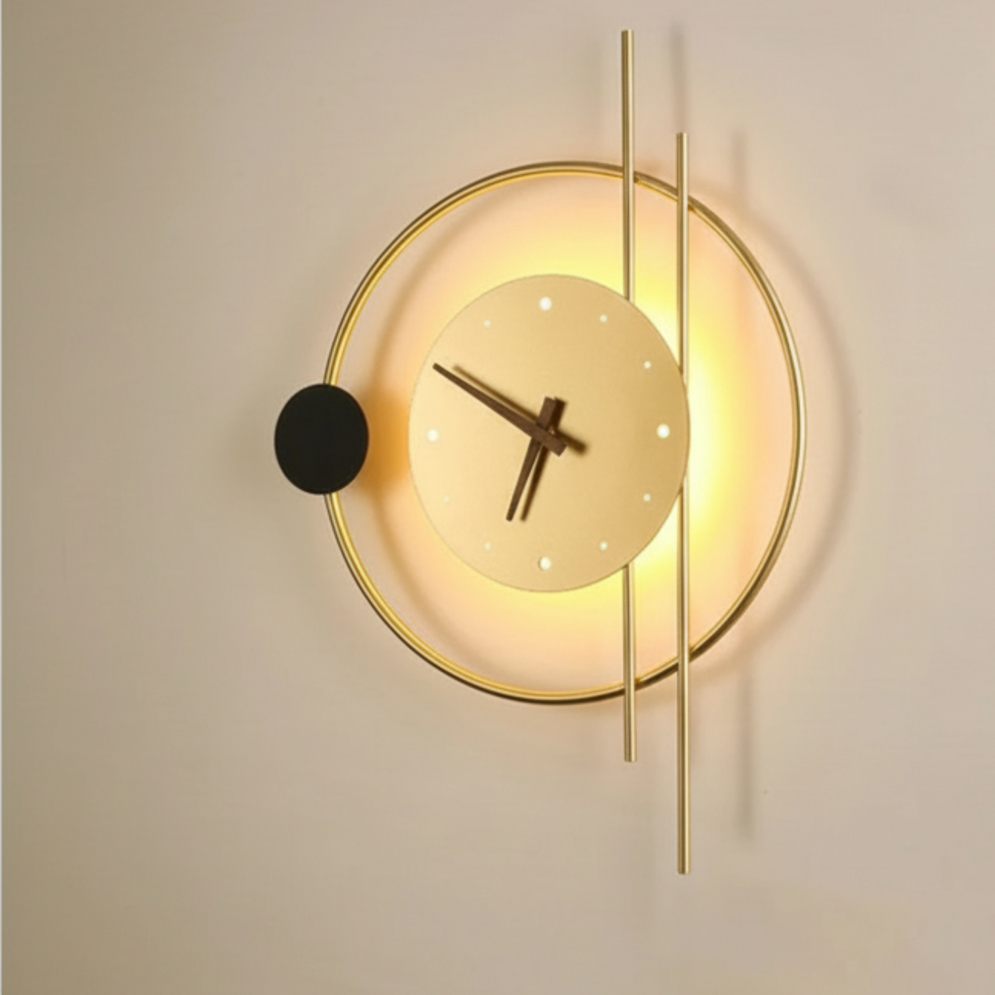 AurumLine – Orologio da Parete Moderno con Design Geometrico in Metallo Elegante