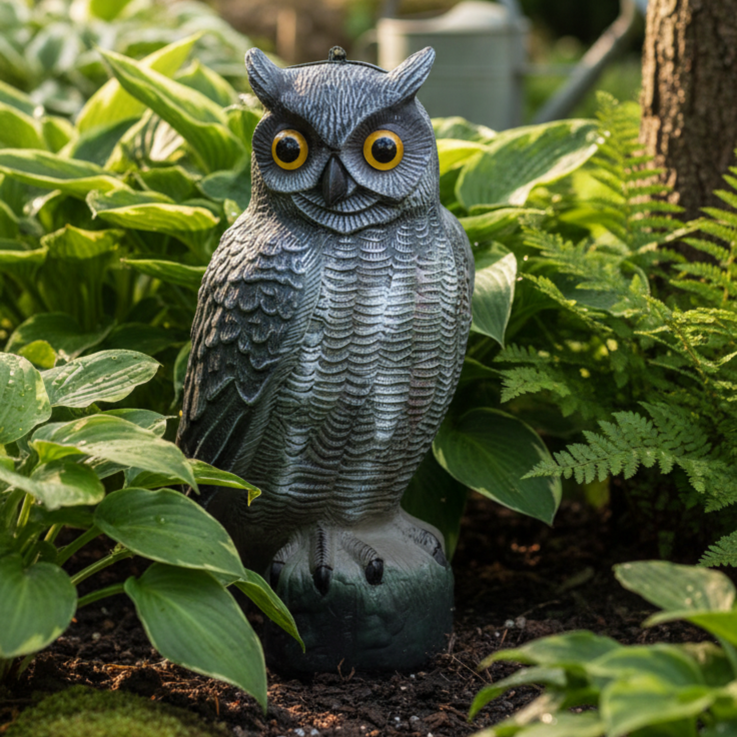 OwlGuard – Statua di Gufo Decorativa Realistica per Giardino con Design Anti-Volatili e Stile Naturale