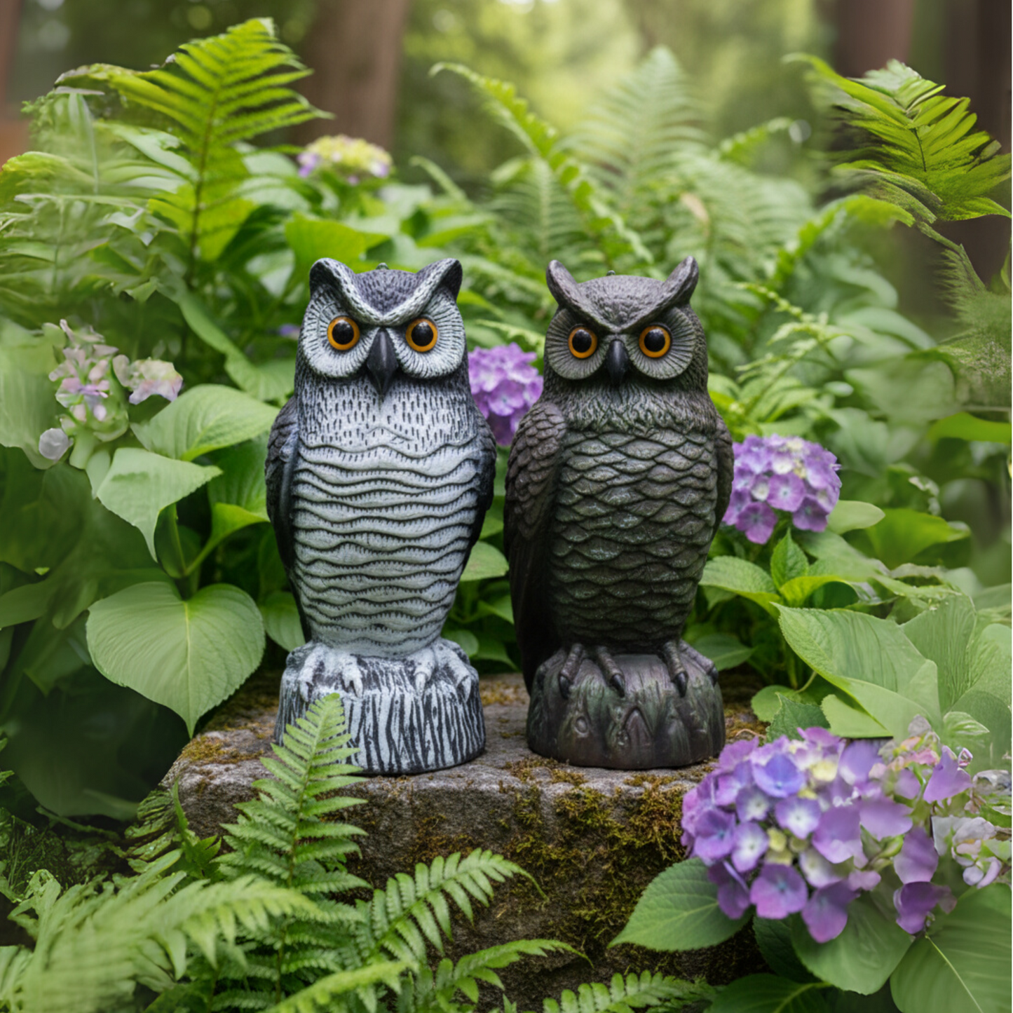OwlGuard – Statua di Gufo Decorativa Realistica per Giardino con Design Anti-Volatili e Stile Naturale