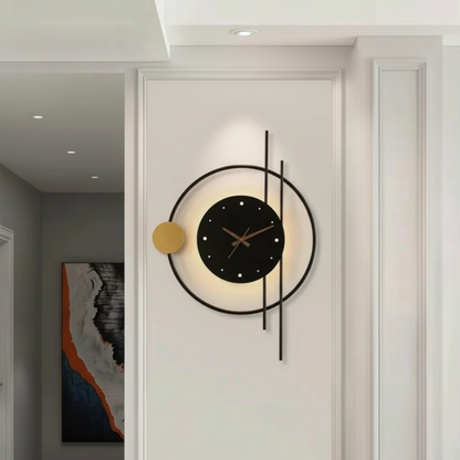 AurumLine – Orologio da Parete Moderno con Design Geometrico in Metallo Elegante