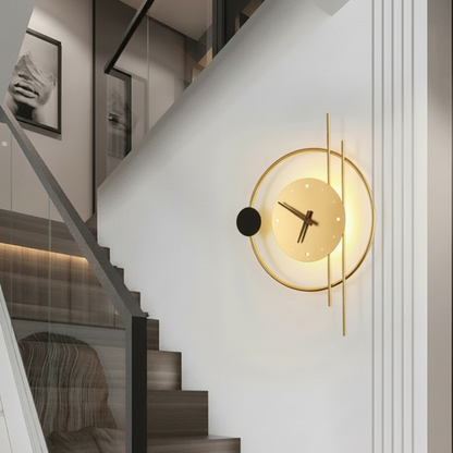 AurumLine – Orologio da Parete Moderno con Design Geometrico in Metallo Elegante