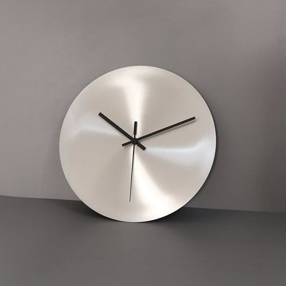 SteelWhirl – Orologio da Parete Minimalista in Acciaio Spazzolato con Movimento Silenzioso