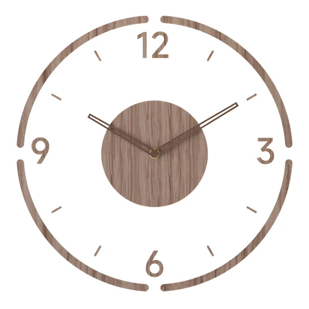 WoodLoop – Orologio da Parete Minimalista in Legno Chiaro Stile Nordico Silenzioso