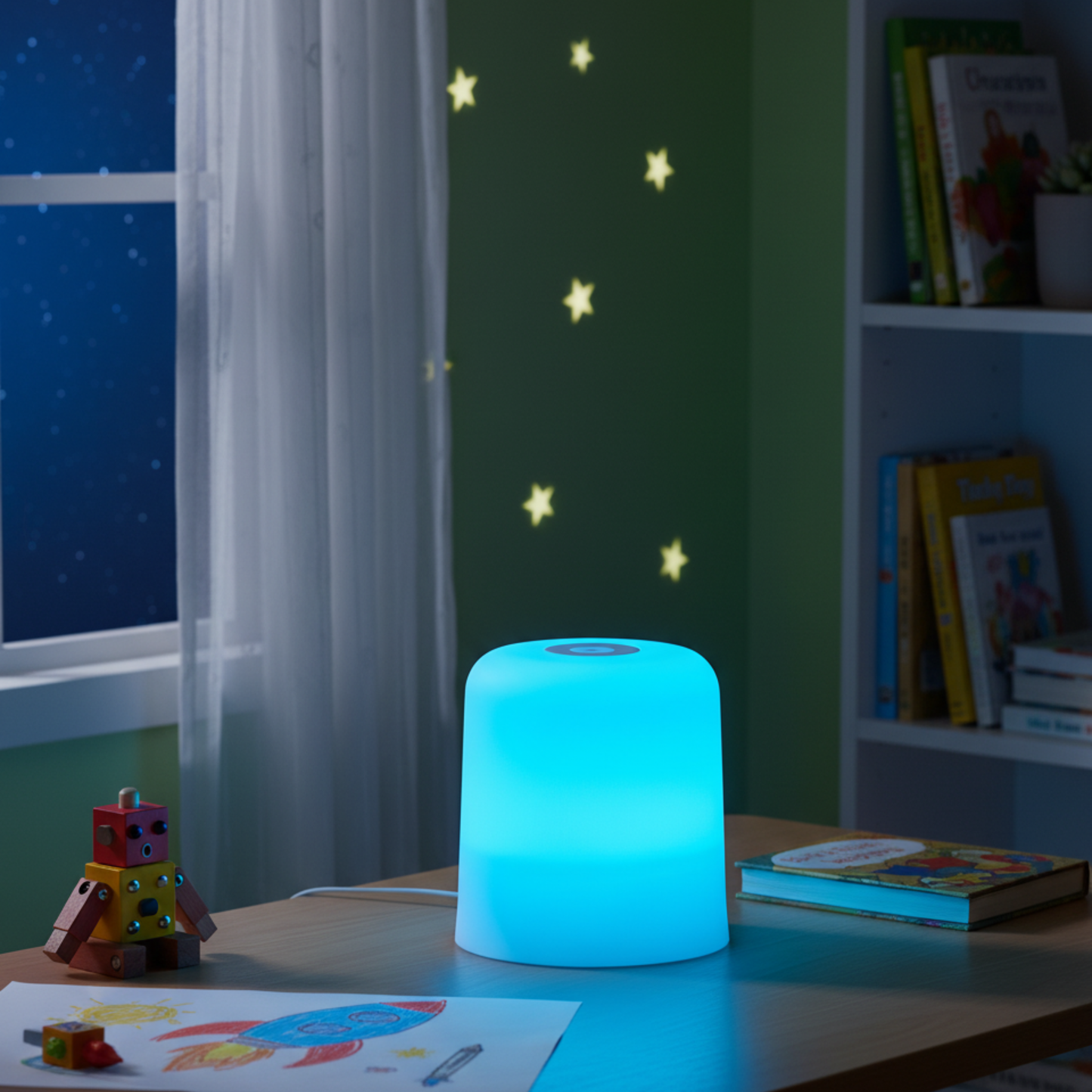 LumiEase – Lampada Notturna Minimalista con Luce Calda e Design Moderno Ricaricabile