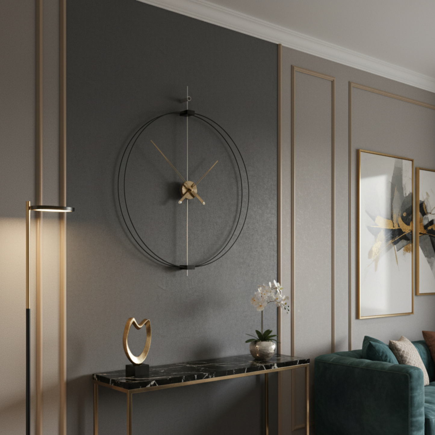 GeoClock – Orologio da Parete Minimalista in Stile Moderno con Design Geometrico