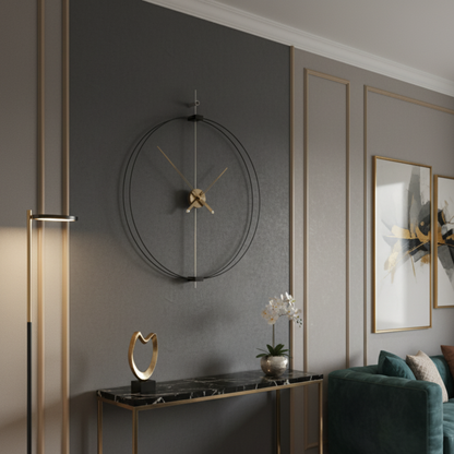 GeoClock – Orologio da Parete Minimalista in Stile Moderno con Design Geometrico