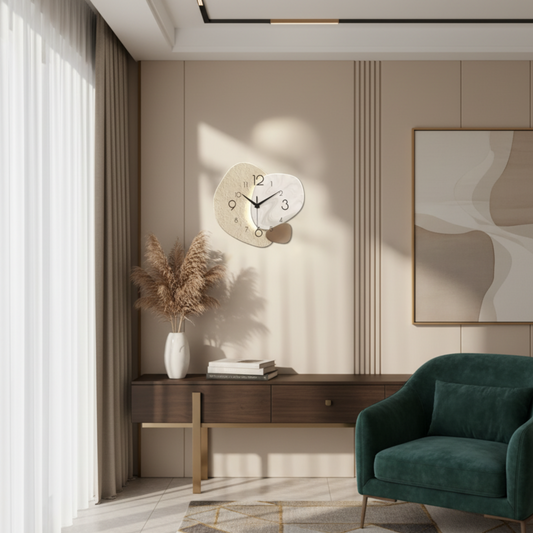 StoneFlow – Orologio da Parete Moderno con Design Astratto e Stile Minimalista Elegante