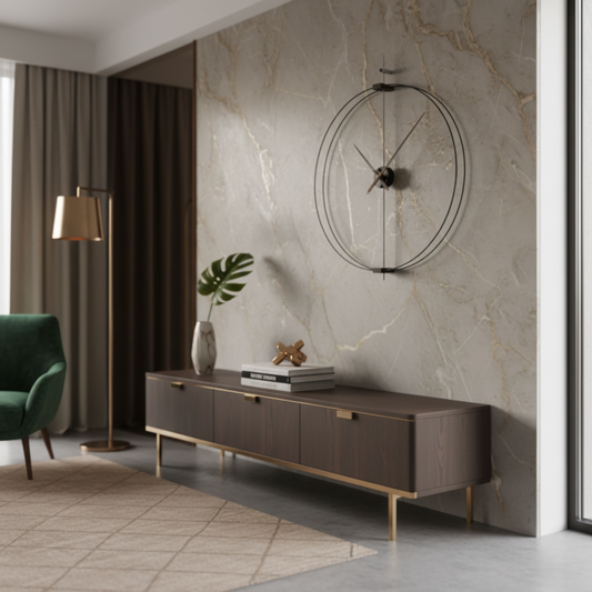 GeoClock – Orologio da Parete Minimalista in Stile Moderno con Design Geometrico