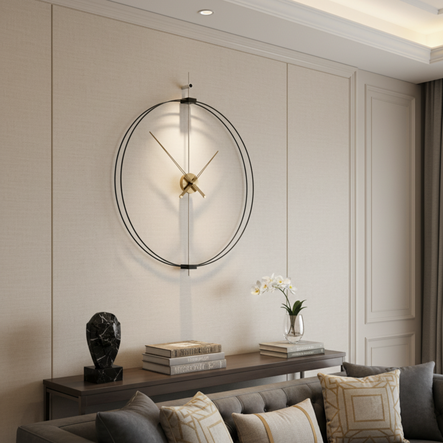 GeoClock – Orologio da Parete Minimalista in Stile Moderno con Design Geometrico