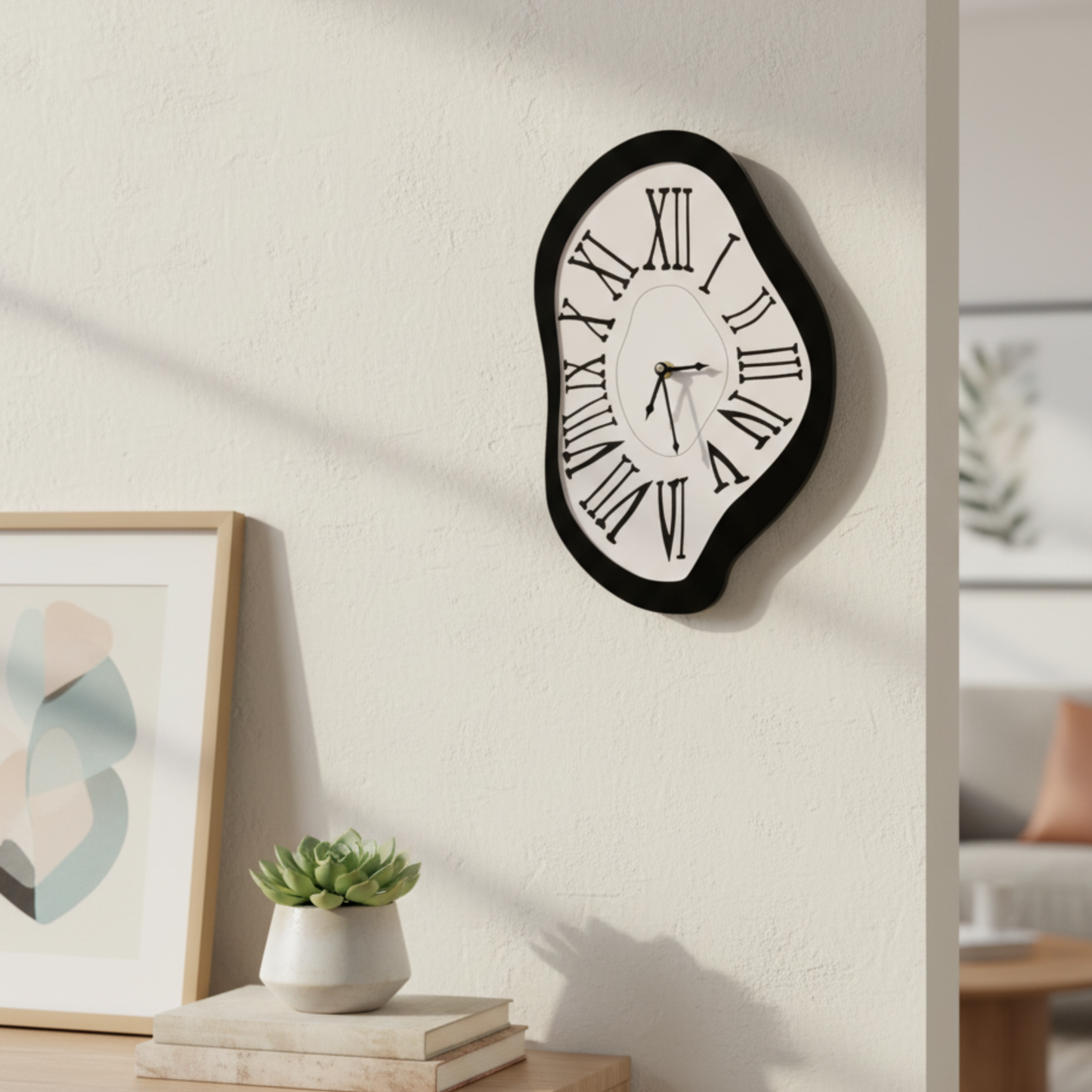 TimeTwist – Orologio da Parete Creativo con Numeri Romani in Stile Artistico Moderno