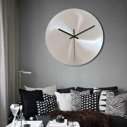 SteelWhirl – Orologio da Parete Minimalista in Acciaio Spazzolato con Movimento Silenzioso