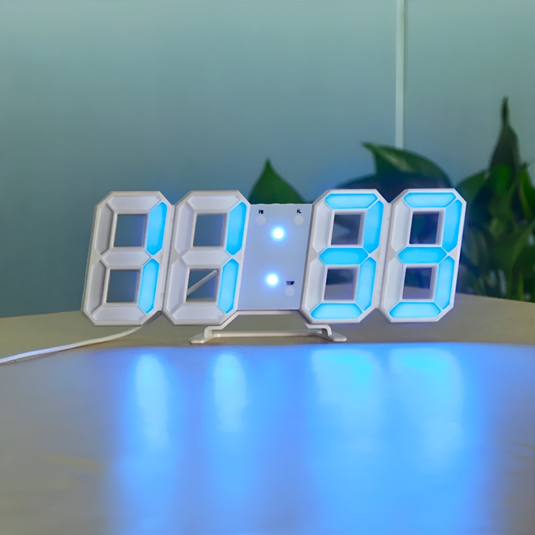 LumoDigit – Orologio Digitale da Parete con LED Luminosi e Design Moderno