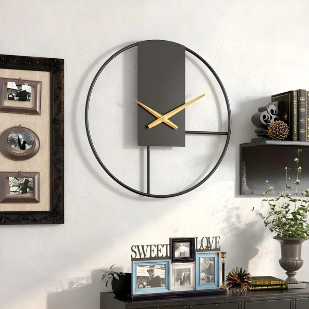 AxisFlow – Orologio da Parete Moderno in Stile Geometrico con Movimento Silenzioso