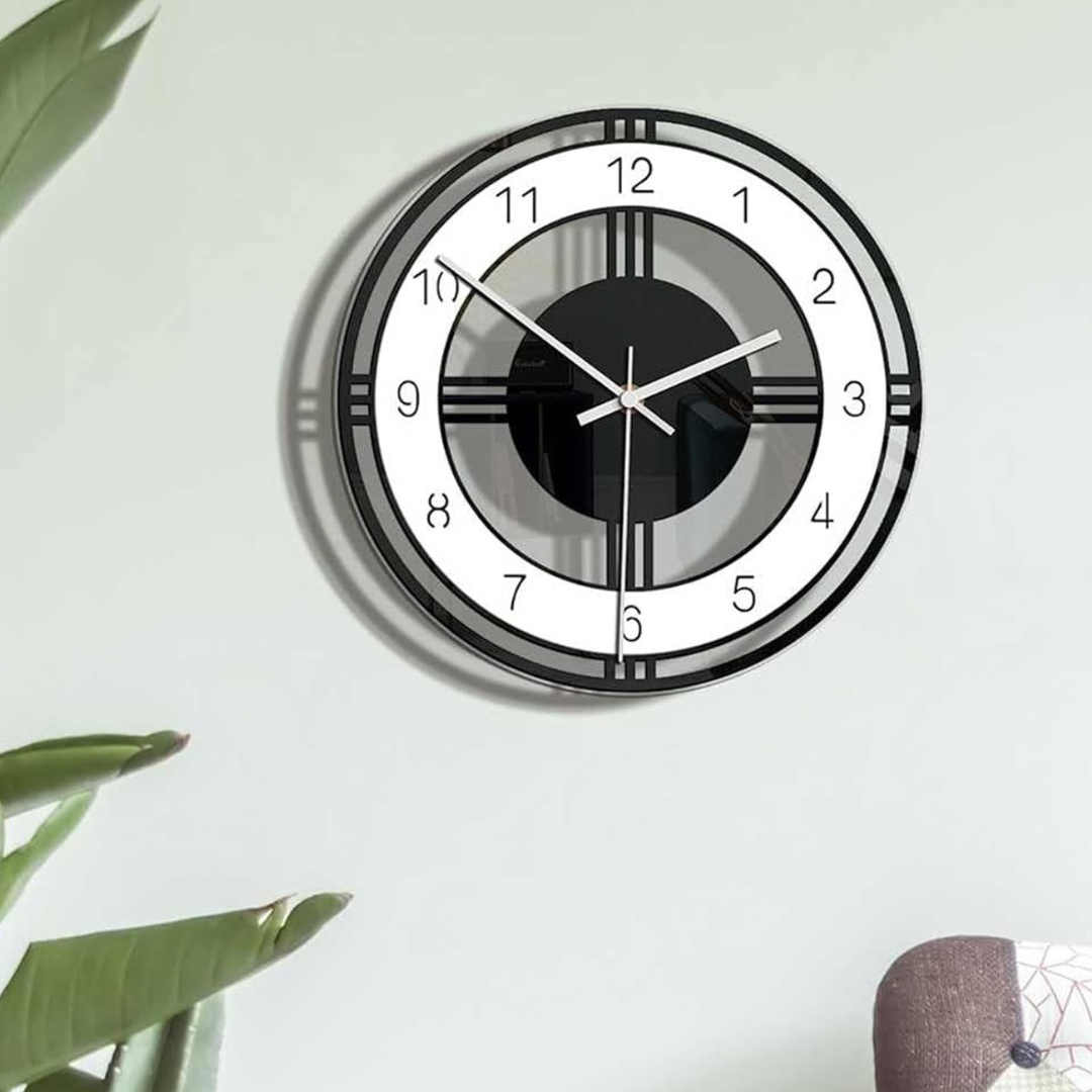LineaTime – Orologio da Parete Geometrico Silenzioso in Stile Moderno