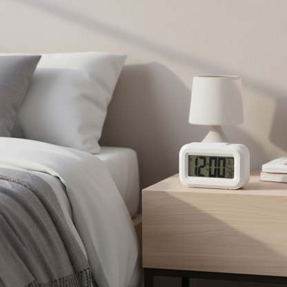 TimeRise – Sveglia da Tavolo Digitale con Display Grande, Termometro Integrato e Allarme Silenzioso