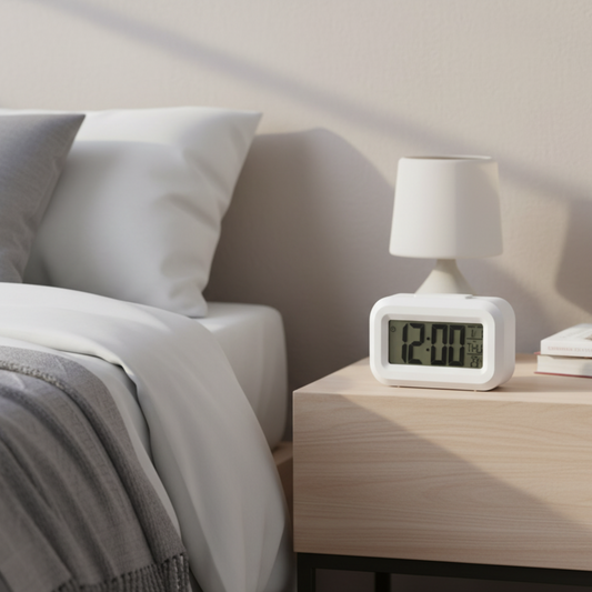 TimeRise – Sveglia da Tavolo Digitale con Display Grande, Termometro Integrato e Allarme Silenzioso