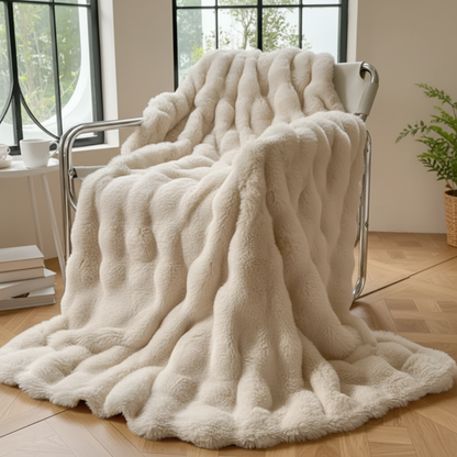 FurvaLuxe – Coperta Morbida in Finta Pelliccia con Design Elegante e Calore Accogliente