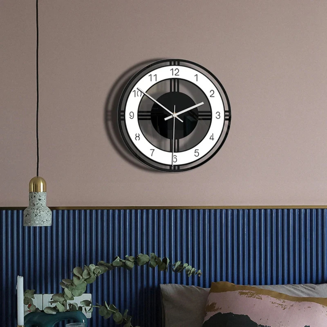 LineaTime – Orologio da Parete Geometrico Silenzioso in Stile Moderno