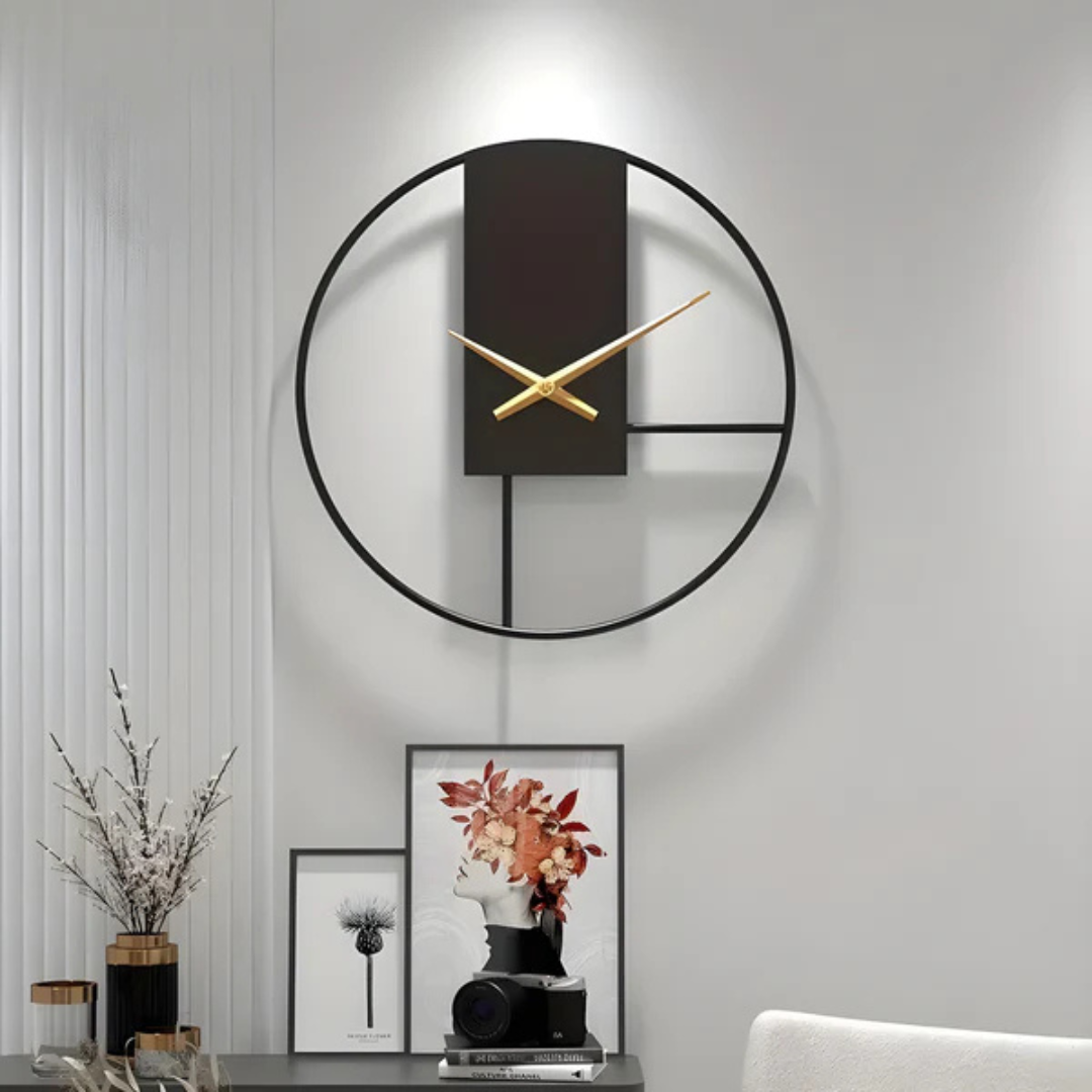 AxisFlow – Orologio da Parete Moderno in Stile Geometrico con Movimento Silenzioso