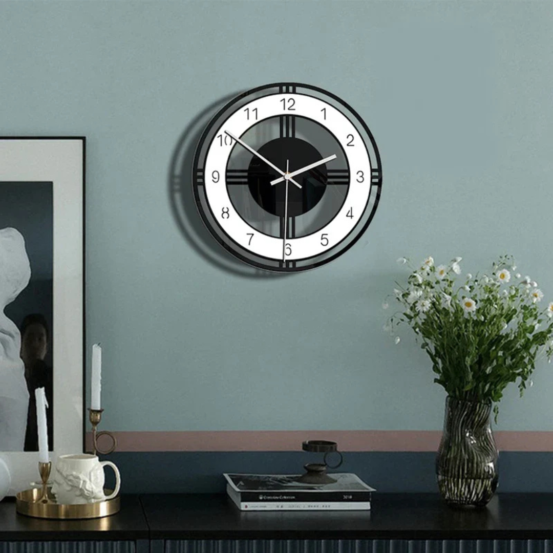 LineaTime – Orologio da Parete Geometrico Silenzioso in Stile Moderno