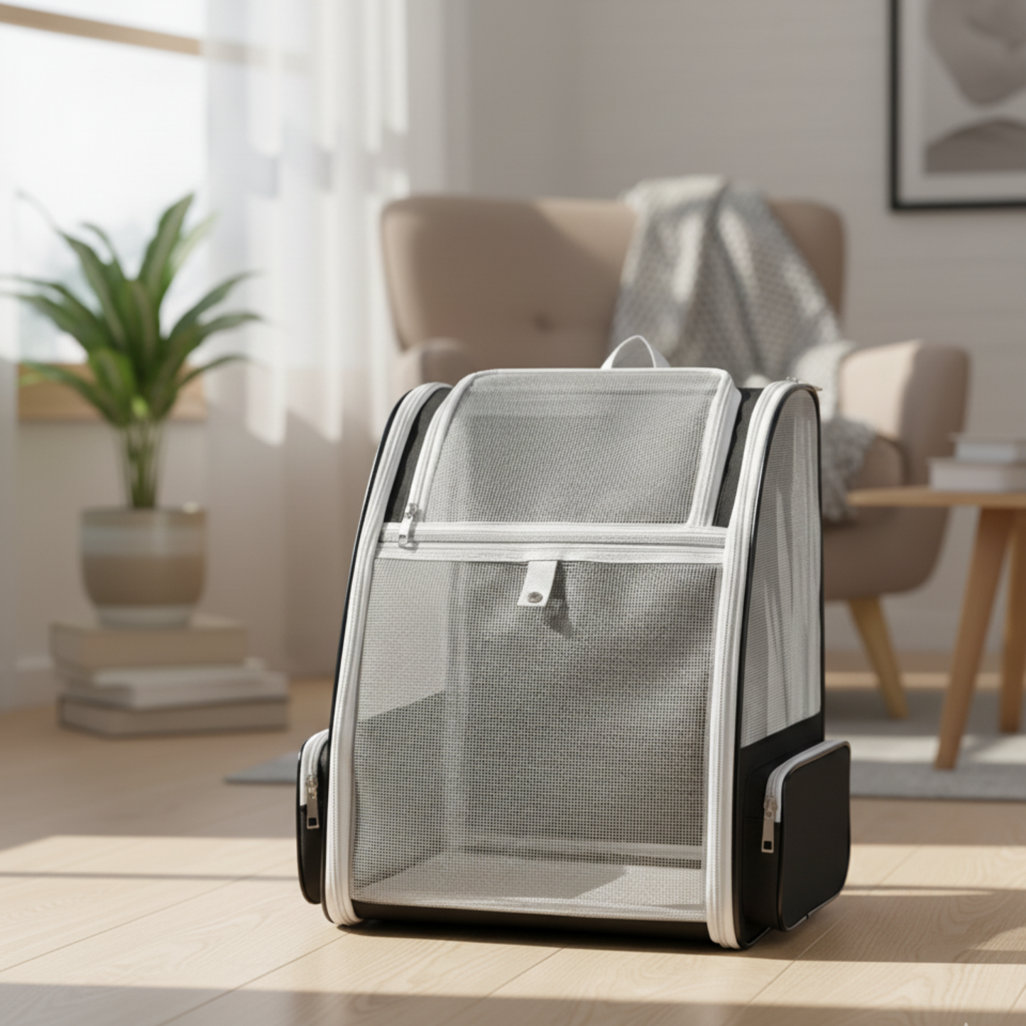 PetVoyage – Zaino Traspirante per Gatti con Design Ergonomico e Ventilazione Completa