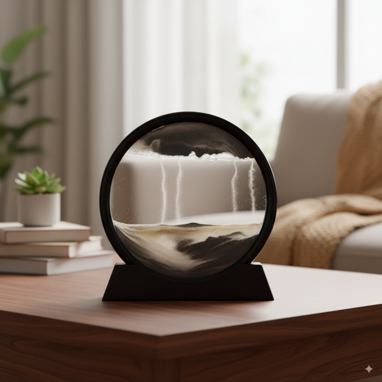 SandVista – Quadro di Sabbia Decorativo Rotante con Design Elegante e Stile Rilassante