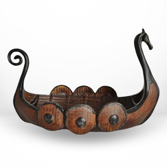VikingKeep – Organizzatore da Tavolo in Stile Nave Scandinava per Arredo Rustico e Creativo