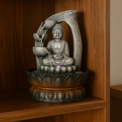 ZenAura – Fontana Decorativa da Interno con Statua di Buddha e Cascata d’Acqua Rilassante