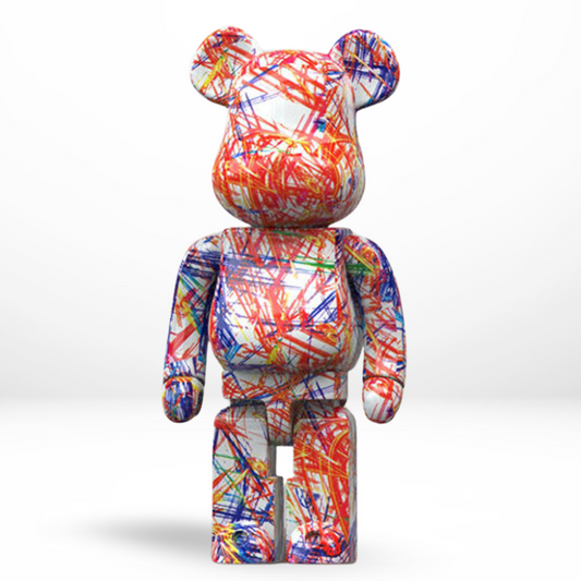 PopBear – Scultura Decorativa Moderna in Resina con Design Astratto per Arredo Interni