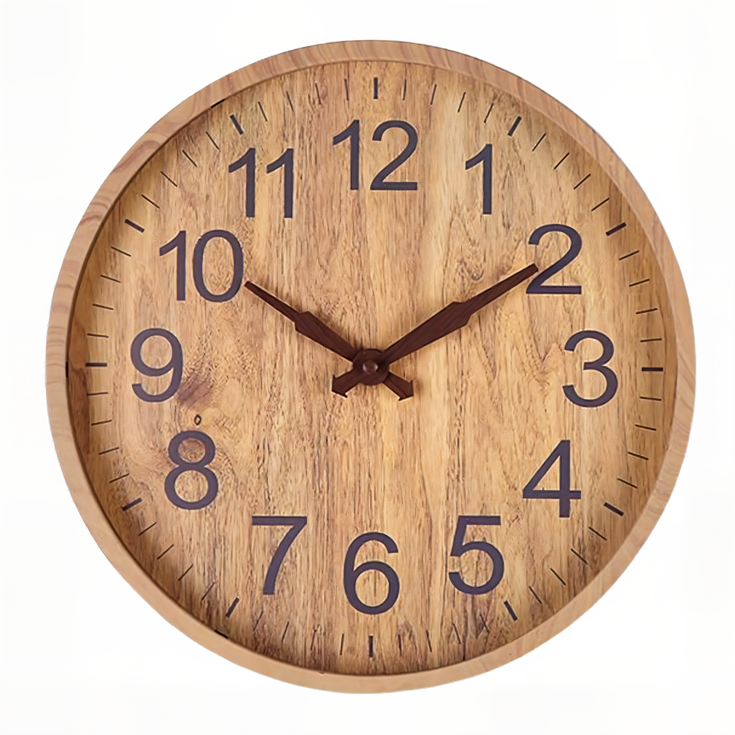 TimberAura – Orologio da Parete Silenzioso in Legno Naturale con Design Nordico Minimalista