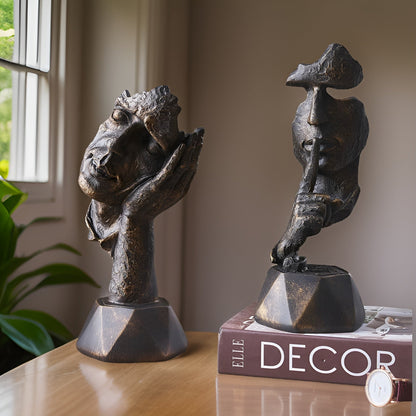 EternaMente – Scultura Astratta da Tavolo in Resina con Design Moderno ed Elegante