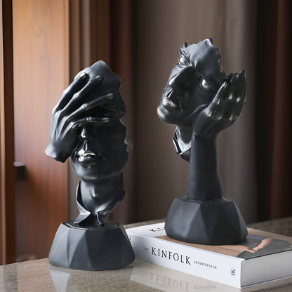 EternaMente – Scultura Astratta da Tavolo in Resina con Design Moderno ed Elegante