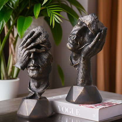 EternaMente – Scultura Astratta da Tavolo in Resina con Design Moderno ed Elegante