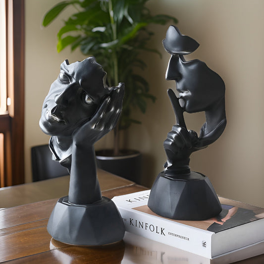 EternaMente – Scultura Astratta da Tavolo in Resina con Design Moderno ed Elegante