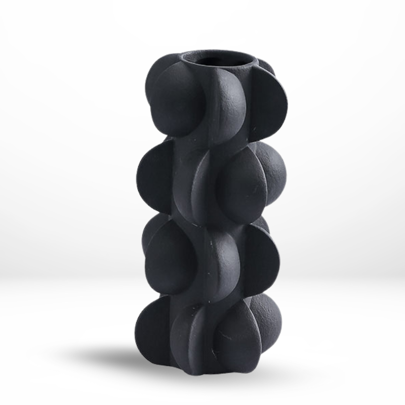 BoldForma – Vaso Decorativo in Stile Moderno con Texture Geometrica Astratta