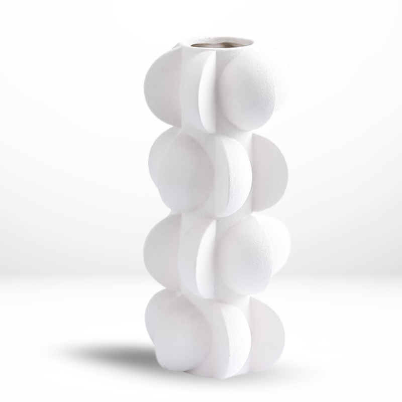 BoldForma – Vaso Decorativo in Stile Moderno con Texture Geometrica Astratta