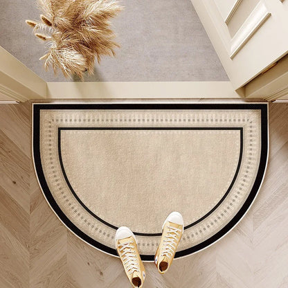 HomeMatt – Tappeto Moderno a Mezzaluna con Bordo Decorativo Antiscivolo