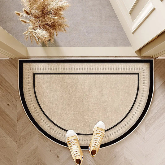 HomeMatt – Tappeto Moderno a Mezzaluna con Bordo Decorativo Antiscivolo