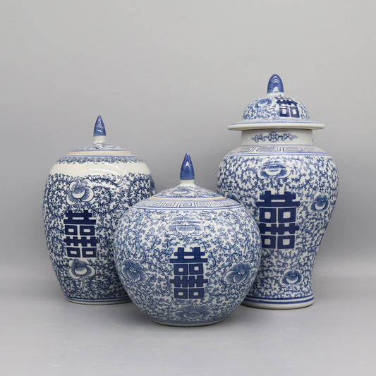 OrientJar – Vaso Decorativo in Ceramica con Coperchio e Motivi Floreali in Stile Classico Elegante