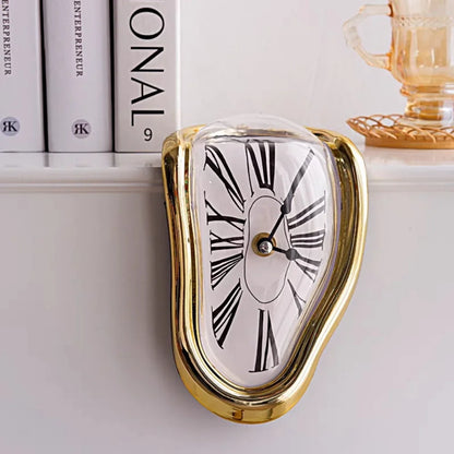 TimeMelt – Orologio da Parete Creativo in Stile Surrealista con Design a Goccia e Numeri Romani